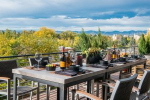 Rooftop terrace at Shift Workspaces perfect for social gatherings and networking events.