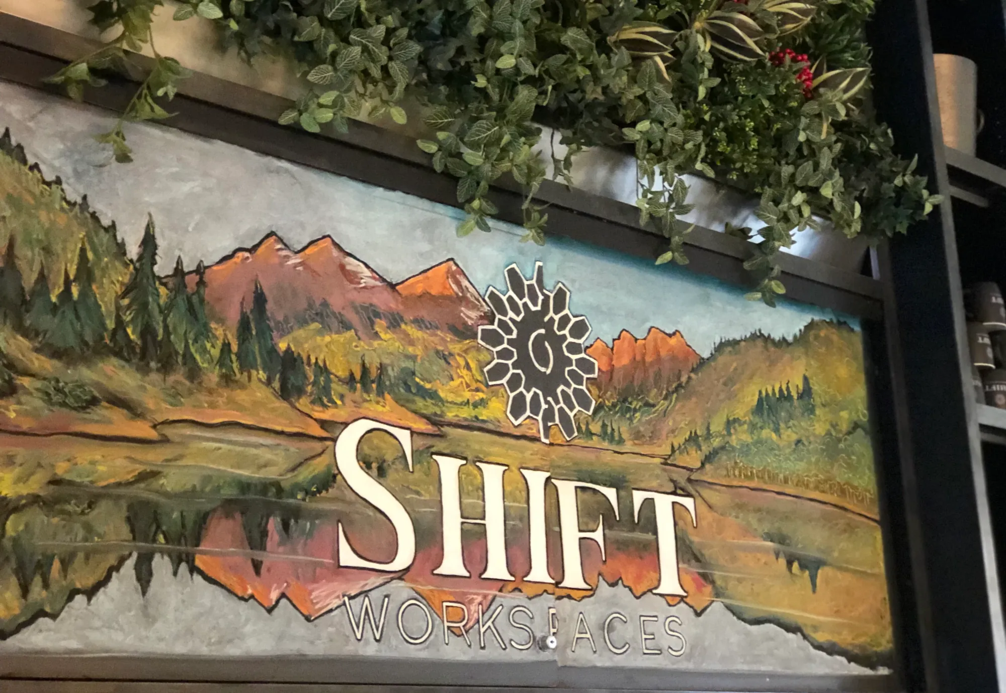 Shift Workspaces Denver Colorado painted sign