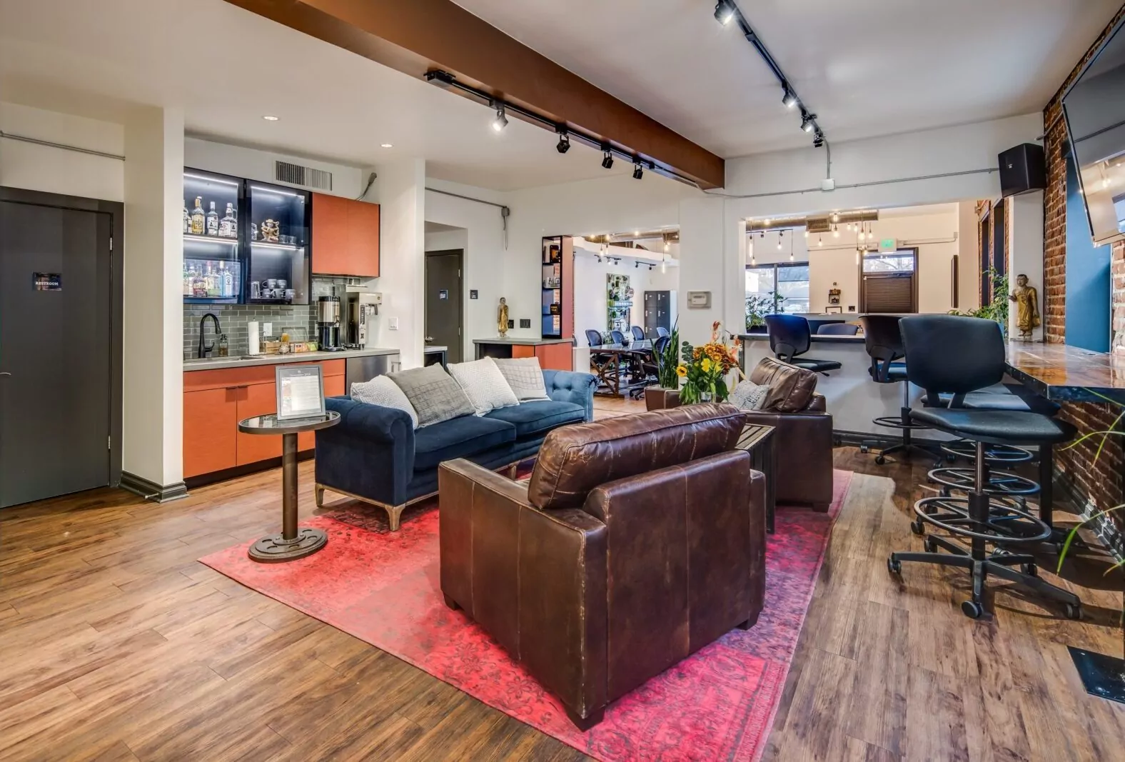 Open coworking area with communal desks, high-speed internet, and networking opportunities at Shift Workspaces Corona